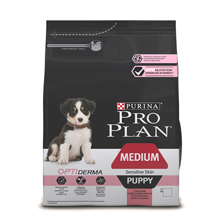Purina Pro Plan Medium Puppy Сухой Корм для щенков средних пород,с лососем,3кг.