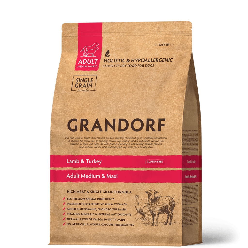 Grandorf Adult All Breeds Lamb&Turkey— Сухой корм для взрослых собак всех пород,ягненок и индейкой,3кг.