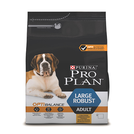 Purina Pro Plan Adult Large Robust Сухой Корм для взрослых собак крупных пород мощного телосложения с курицей и рисом,14кг.