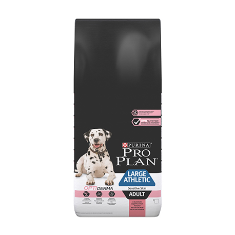 Purina Pro Plan Adult Large Athletic Сухой Корм для взрослых больших собак атлетического телосложения с чувствительной кожей с лососем,14кг.